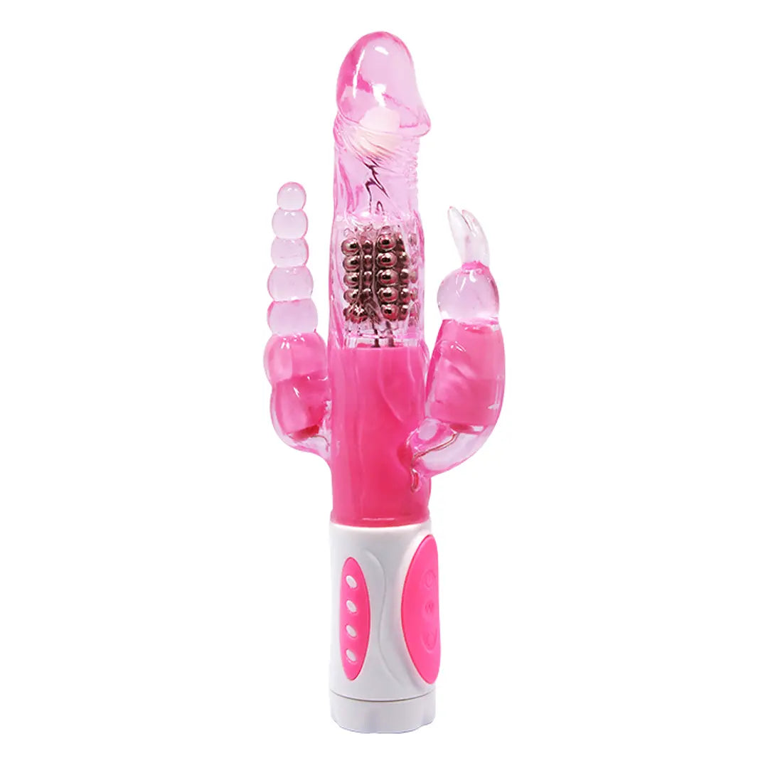 Vibrador estimulacion triple y rotación