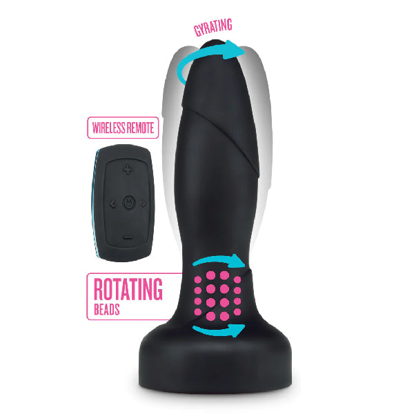 Plug Anal Drive Black Adventures con control remoto