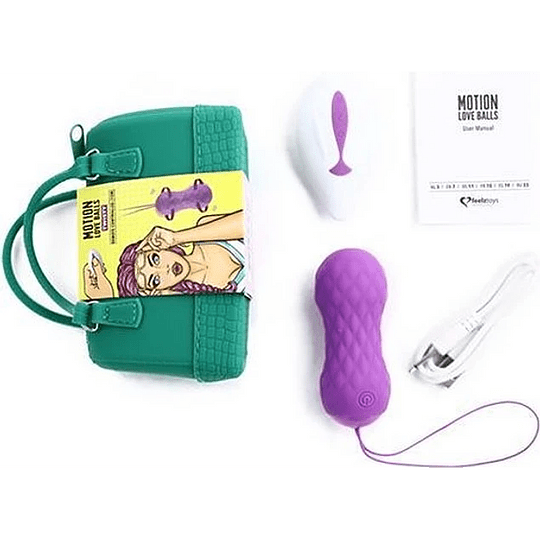 BOLITA VIBRADORA MOTION LOVE BALLS TWISTY C/ CONTROL REMOTO FEELZTOYS
