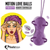 BOLITA VIBRADORA MOTION LOVE BALLS TWISTY C/ CONTROL REMOTO FEELZTOYS