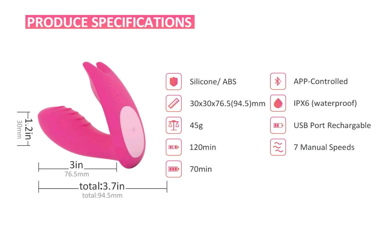 VIBRADOR DE DOBLE MOTOR PORTATIL SMART. MAGIC MOTION - EIDOLON
