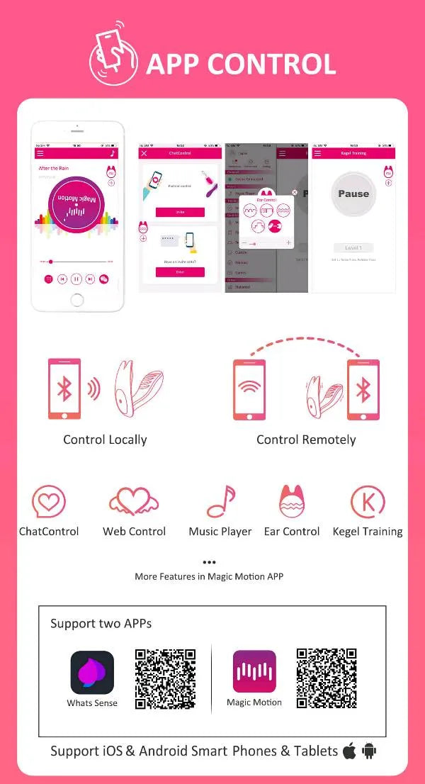 VIBRADOR DE DOBLE MOTOR PORTATIL SMART. MAGIC MOTION - EIDOLON